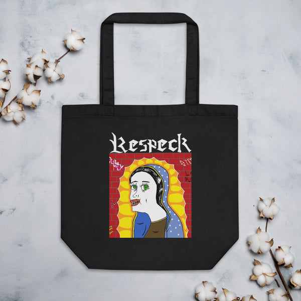 RESPECK Virgen de Guadalupe Black Eco Tote Bag