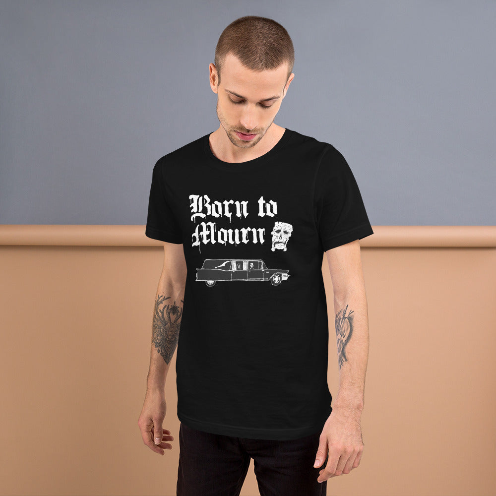 BORN TO MOURN Unisex Black Short-Sleeve Unisex T-Shirt – Precious Twin