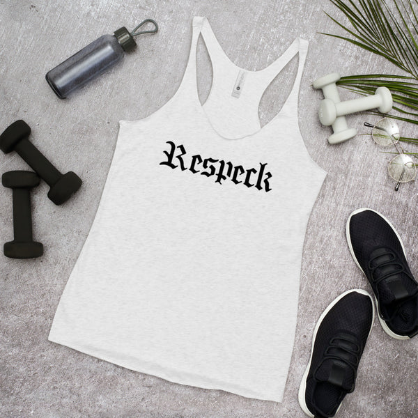 RESPECK Women's White Racerback Tank